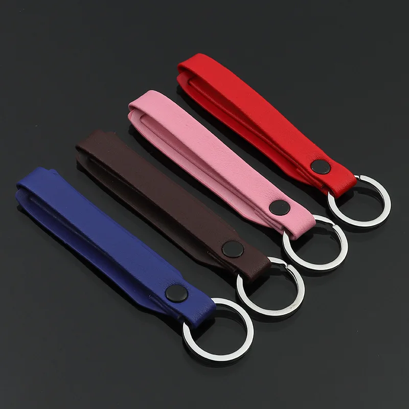 Creative DIY Leather Car Keychain Key Number Anti-lost Card Ring Pendant Holder Unisex Auto Accessories Gift | Автомобили и