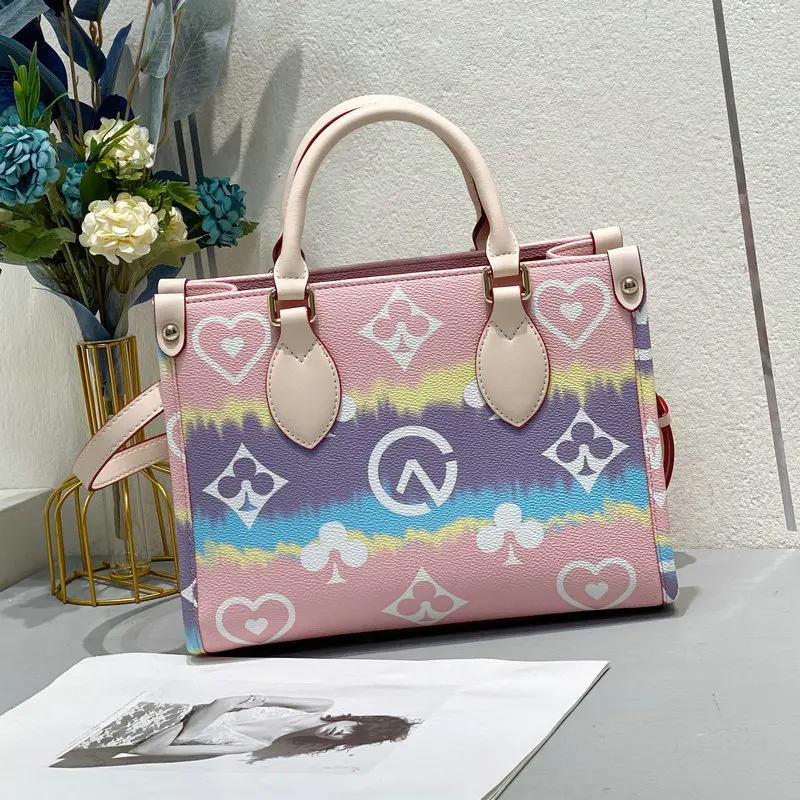

Fashion Geometric Prints Handbags for Women 2021 New Luxury Handbags High Quality Split Leather Dating Handbags Malas De Senhora