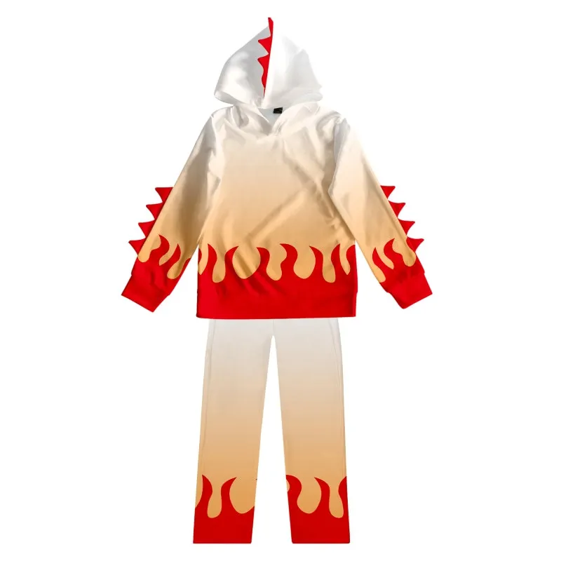 

New Demon Blade COS character costume 3D dinosaur sweatsuit for boys and girls and children funny cute comfortable dinosaur suit