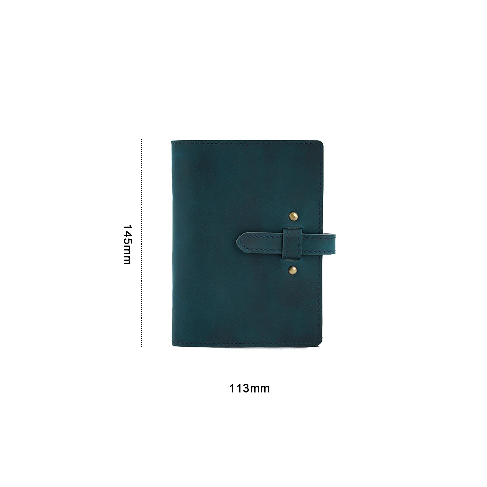 Blue A7 Handnote, винтажный блокнот из натуральной кожи, А5, личный А6, А7, Дневник для путешествий, дневник, планировщик, блокнот, для школы, подарок на день рождения - Цвет: Blue A7