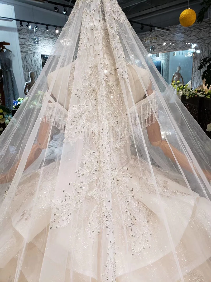 Sexy V Neck Wedding Dresses Off The Shoulder Handmade Appliques Crystal Ball Gown Dress 2020 New Fashion Design Boda | Свадьбы и