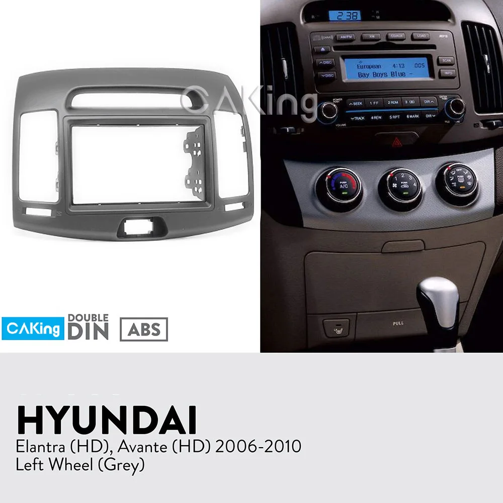 Панель радиоприемника Fascia Для HYUNDAI Elantra (HD) Avante 2006 2010 (левое колесо/серый)|Панели| |