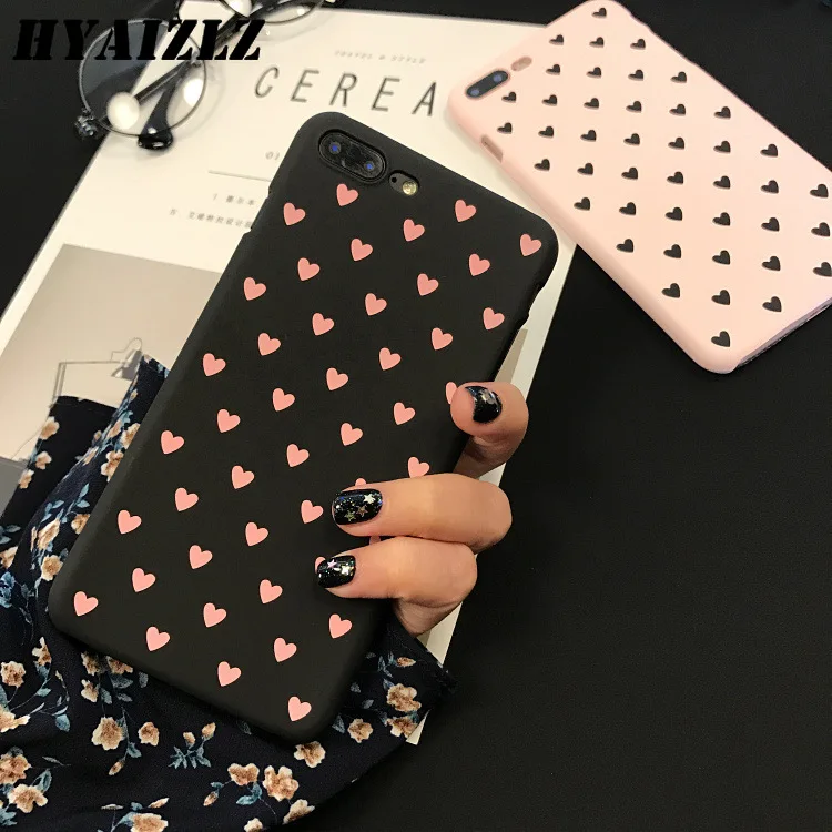 Чехол Love Heart для iPhone 11 Pro X Xr Xs Max 5 6 6s 7 8 Plus Женский чехол телефона пластиковый