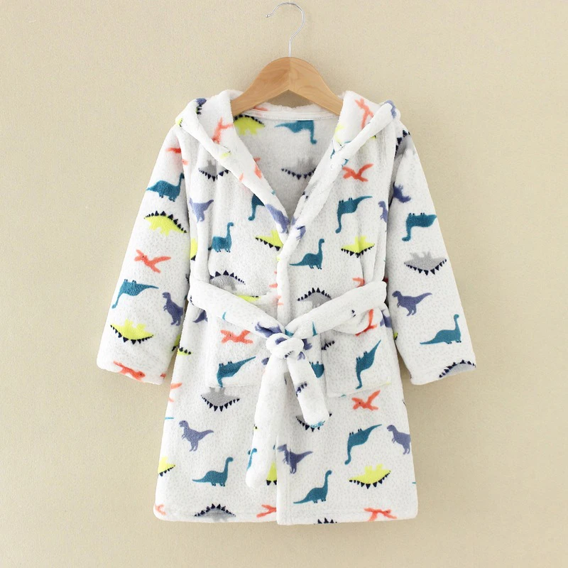 

Children Bath Robes Flannel Winter Kids Sleepwear Robe Infant Pijamas Nightgown For Boys Girls Pajamas Baby Clothes