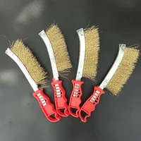 portable wire brush durable stainless steel wire brush handle anti rust cleaning polishing tool gap cleaning rust removal brush