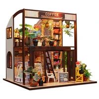 diy cute house shop doll mini diy coffee display self assembled exquisite childrens toy gift