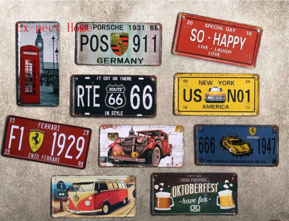 Cartel de Metal Vintage de 15x30cm para decoraci&oacute;n de pared, cartel de hojalata de 30 tipos, placa de decoraci&oacute;n art&iacute;stica para casa, Club, Bar y cafeter&iacute;a, 100 unids/lote-5