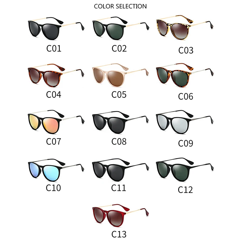 Поляризационные солнцезащитные очки женские Gozlugu 2019 поляризационные круглые