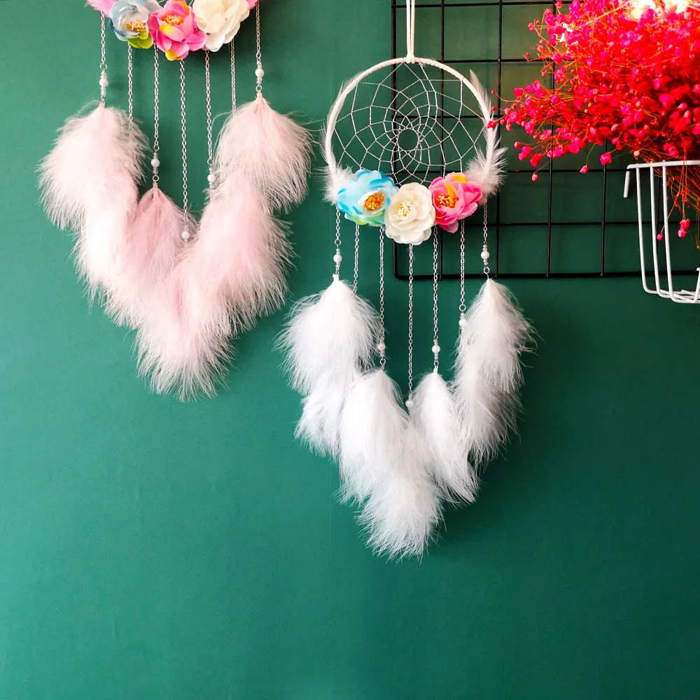 Ловец снов моделирование штора с цветами украшения ветроловка Ins домашняя