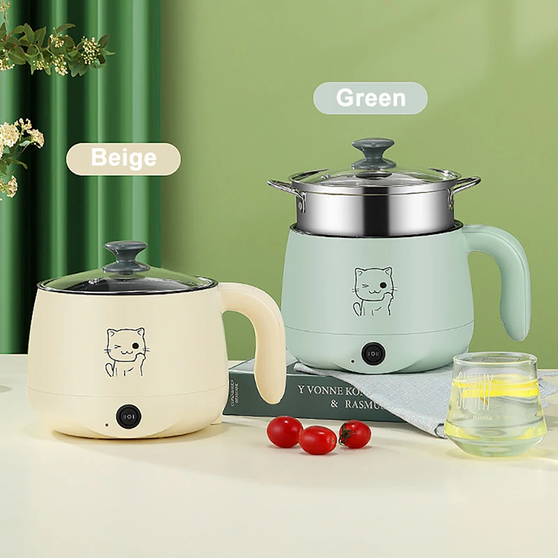 

220V Electric Cooking Machine Household Small Hot Pot Single/Double Layer Multifunctional Electric Rice Cooker Non-stick Pan