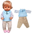 Кукольная одежда для мальчиков 40 см, подходит для кукол Nenuco Ropa Y Su Hermanita, рубашка в полоску, брюки