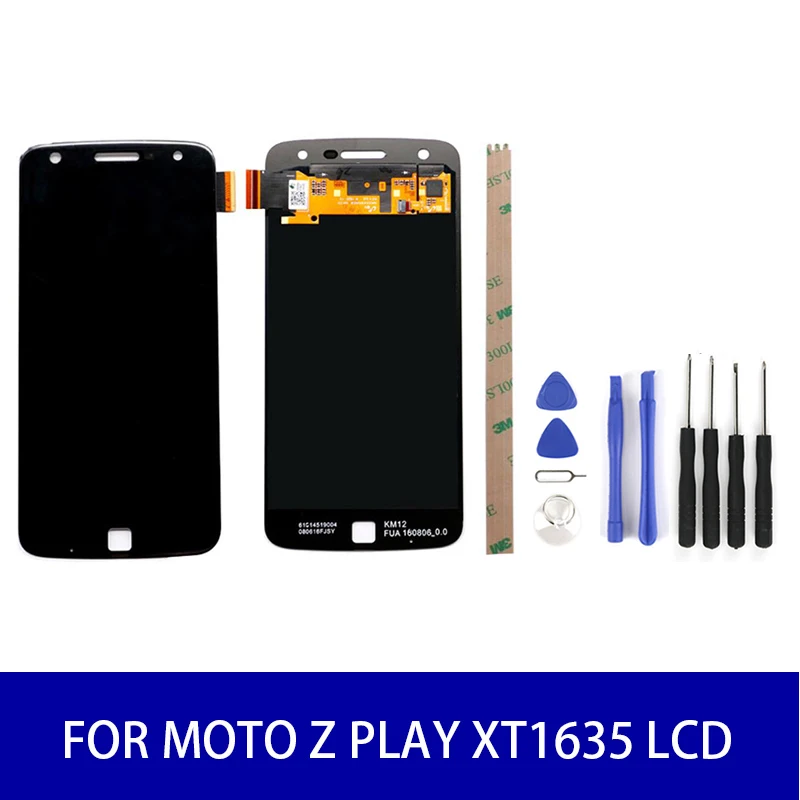 For Motorola Moto Z Play XT1635 Lcd Display Touch Screen Panel Digitizer Assembly Replacement Parts 1920x1080 Black/White | Мобильные