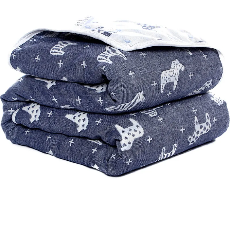 110*110 см детское Хлопковое одеяло шесть слоев Марли банное полотенце тонкое для