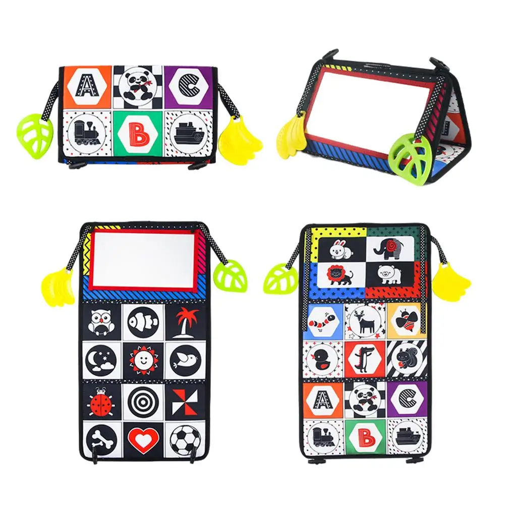 

Tummy Time Toys Baby Mirror Brain Developmental Baby Toys For Babies 0-6 Months High Contrast Black And White Baby Toys Great Gi