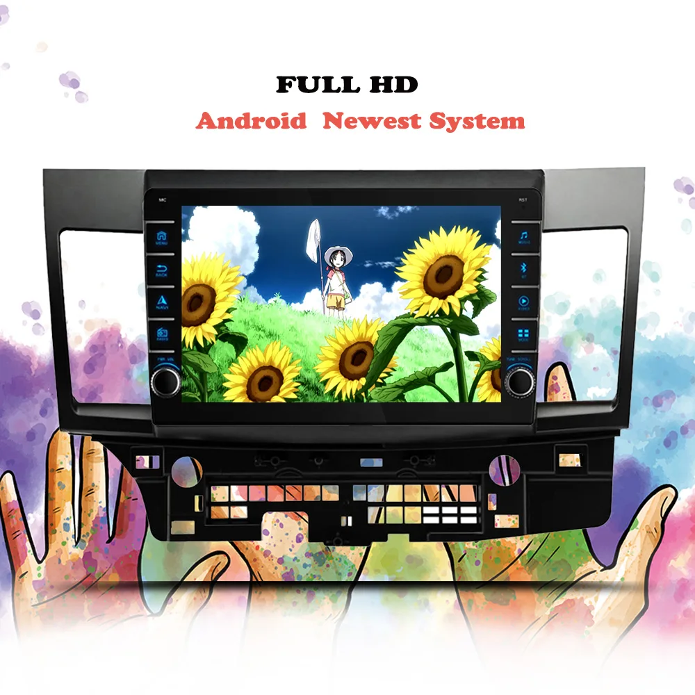 Автомагнитола на Android 11 для Mitsubishi Lancer 2007 2008 2009-2010 мультимедийный плеер с