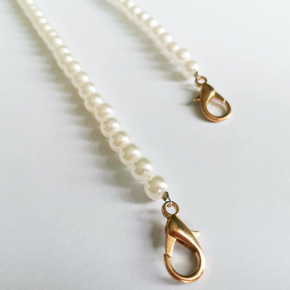 Boutique De FGG длинный \ короткий синтетический жемчуг ремень с цепочкой для вечернего сцепления сумочки
