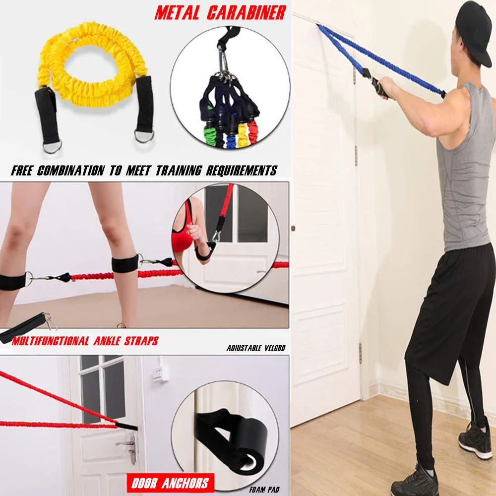 12 шт. тянущиеся ленты для фитнеса набор эластичных резиновых лент йоги 8 форм