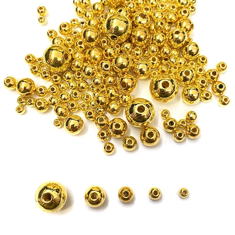 

Plating Beads Gold colour Beads 5mm Water Plating Beads Positioning Beads Spacer Beads DIY Beaded Accessories