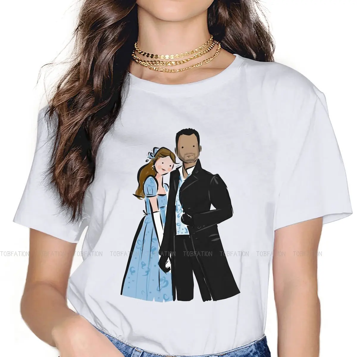 

Duchess and Duke Classic Hipster TShirts Bridgerton Plot love Phoebe Dynevor Female Style Fabric T Shirt O Neck Big Size
