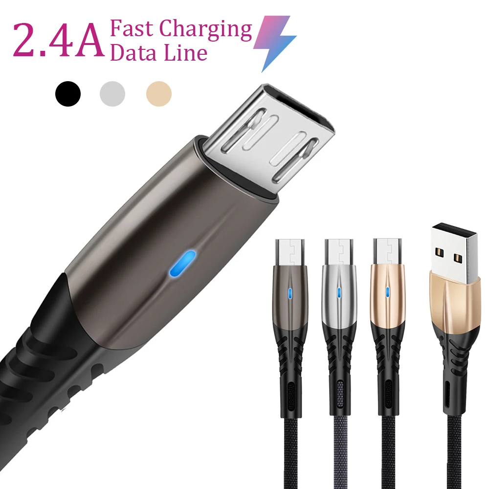 1 м микро USB кабель для samsung Galaxy S7 Быстрая зарядка мобильный телефон провод C huawei P10
