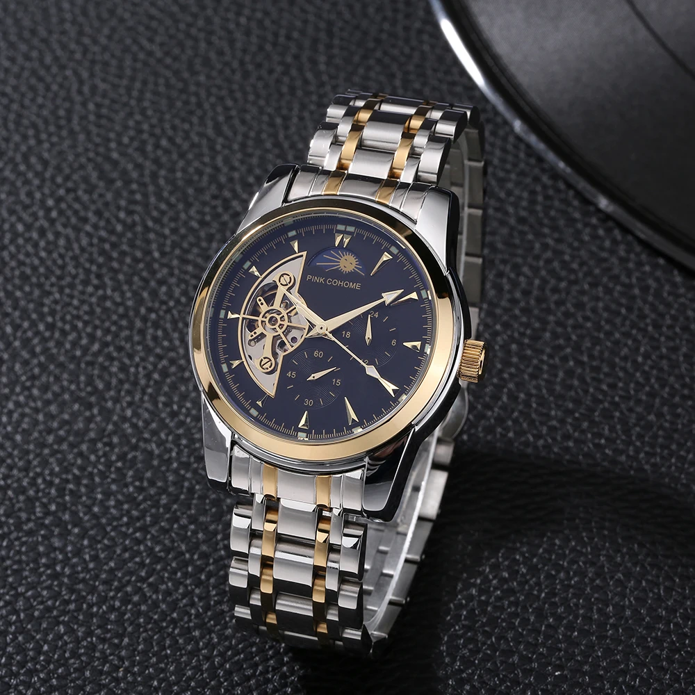 Механические наручные часы с хронографом нержавеющая сталь | Наручные