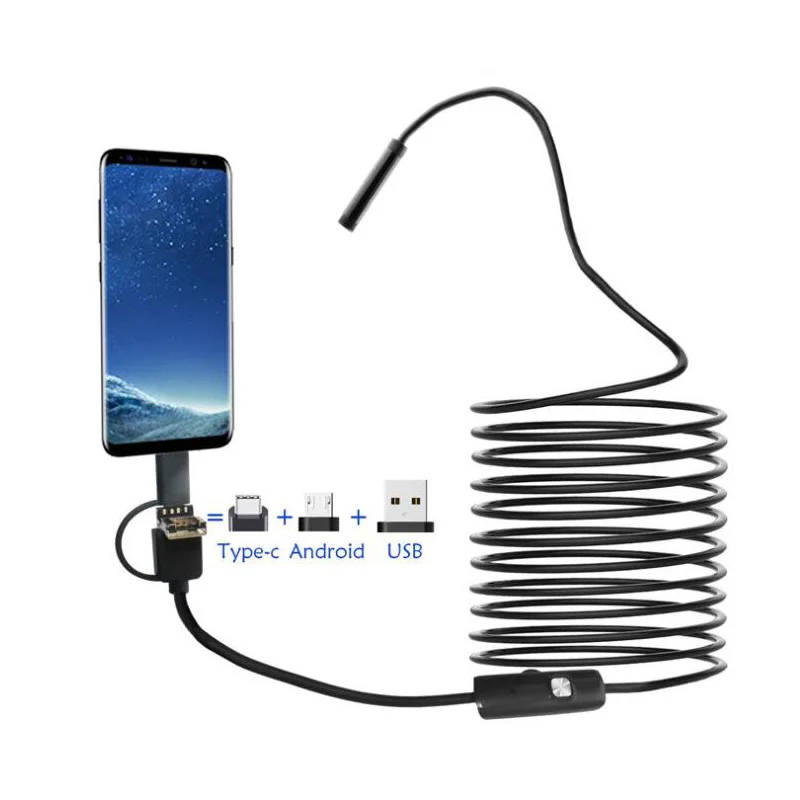 Камера-Эндоскоп 3-в-1 8 мм 720P USB IP67 светодиодов | Инструменты