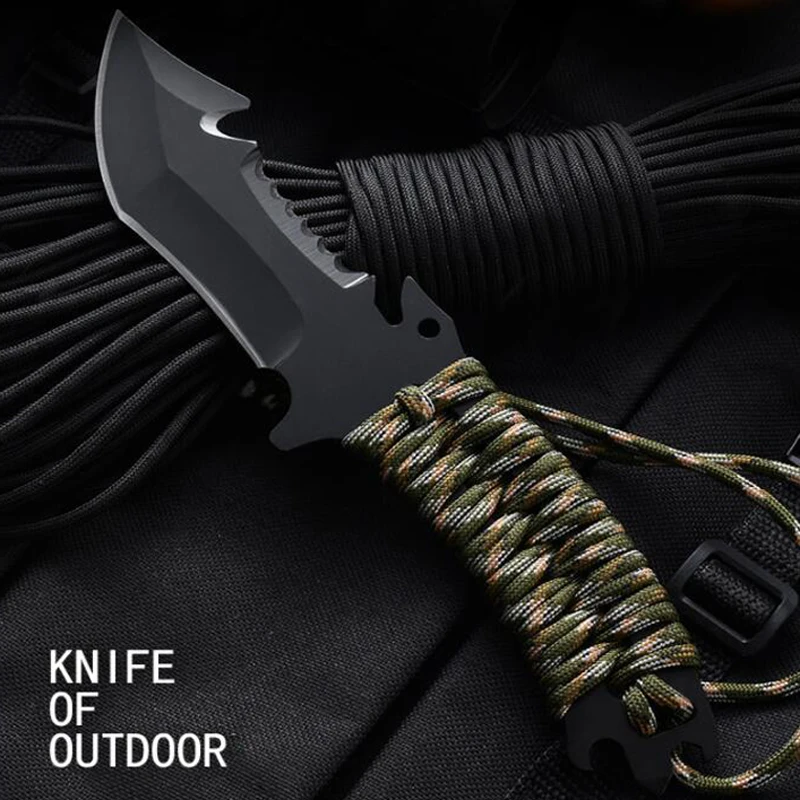 Карманный инструмент для выживания кемпинга нож с фиксированным лезвием лезвие