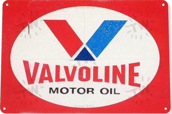 

TIN SIGN Valvoline Motor Oil Red Medal Decor Wall Art Gas Garage
