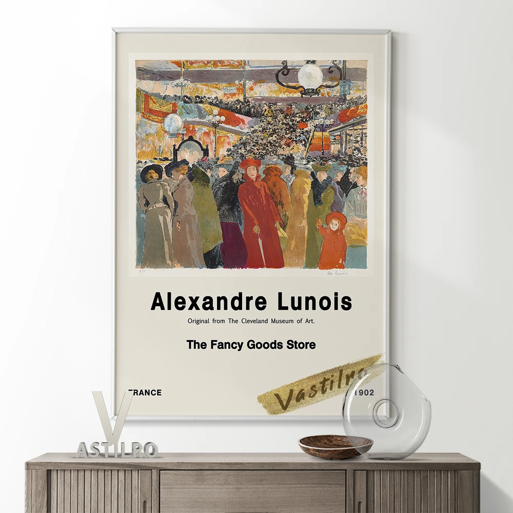 

Alexandre Lunois Exhibition Museum Art Prints Poster The Fancy Goods Store Vintage Canvas Painting Wall Stickers Home Decor Gift