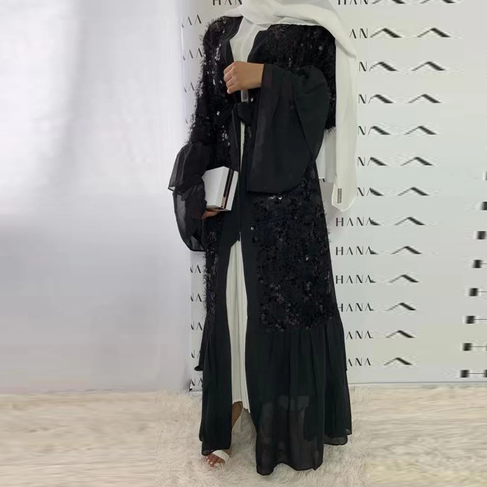 Кимоно Eid Open Dubai Abaya кардиган хиджаб мусульманское платье женские турецкие платья