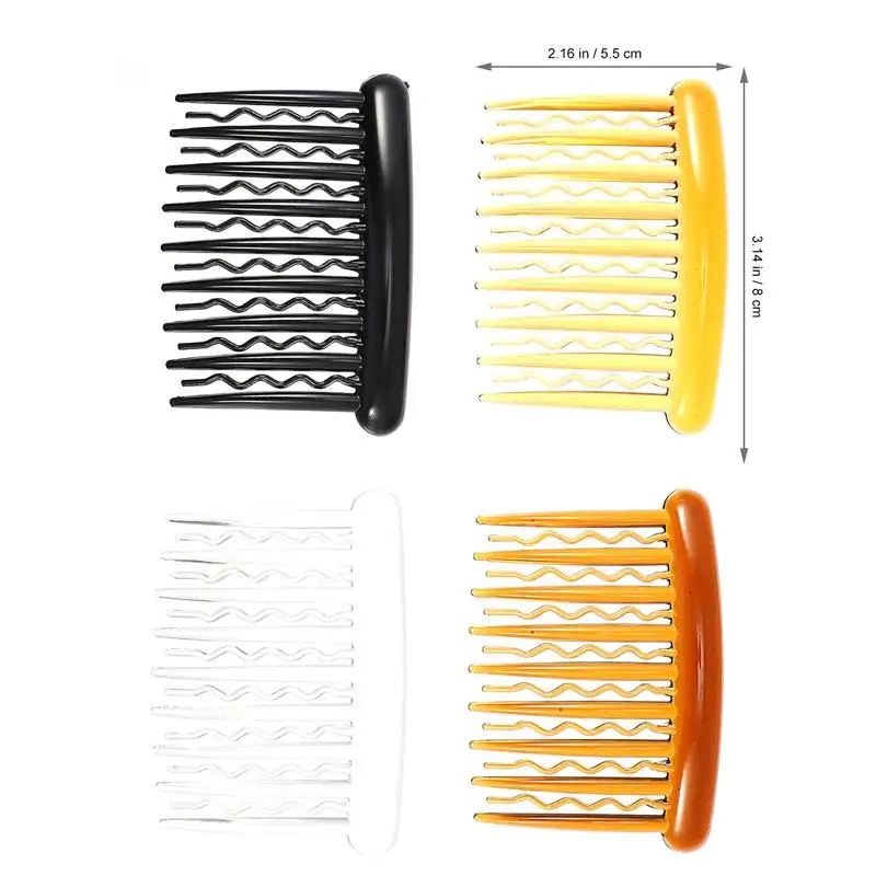 

12pcs Hair Comb Clip Wide Teeth Comb Hair Side Clip Comb Bridal Vails Comb Clip Salon Hair Styling Tools