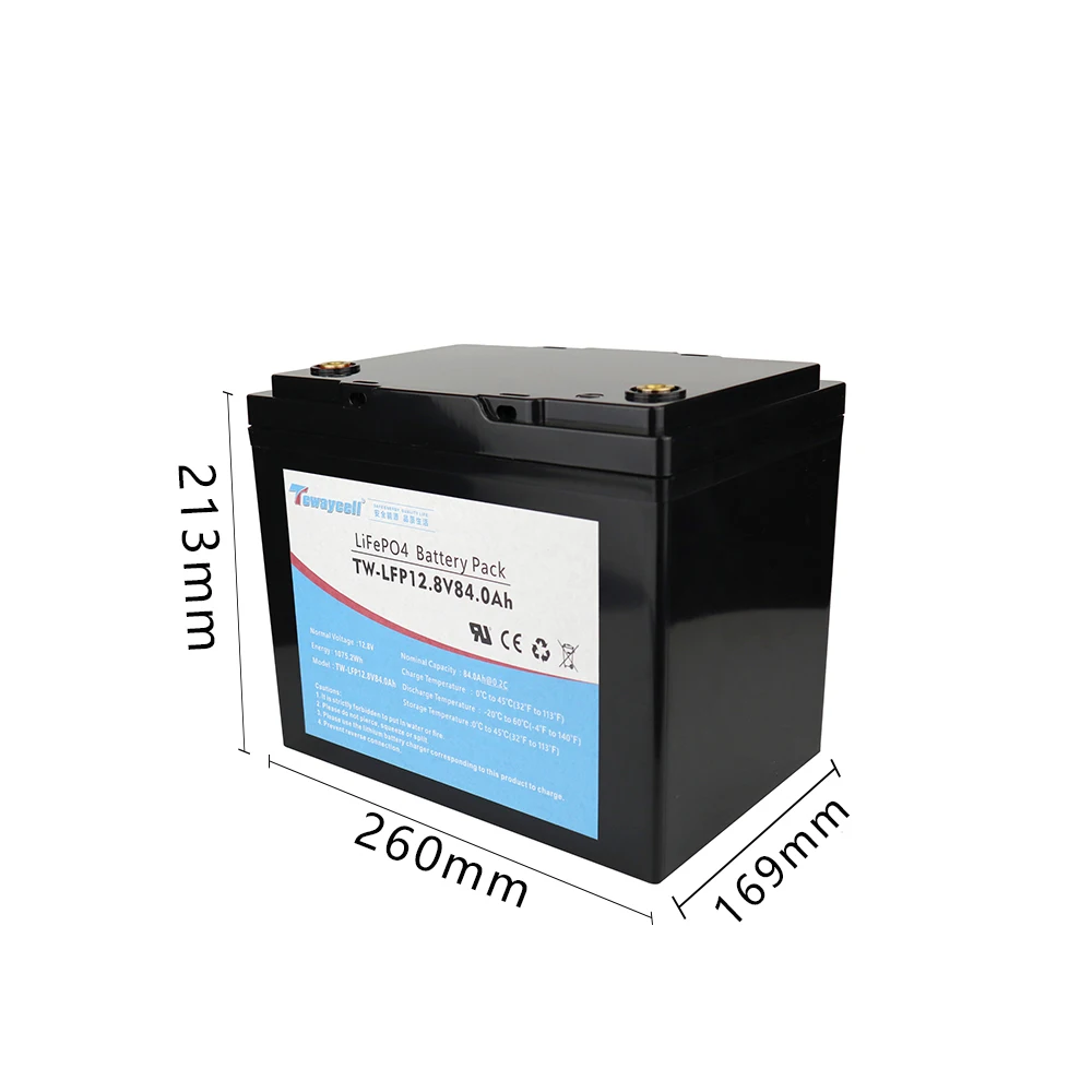 

TEWAYCELL 12.8v Lifepo4 Rechargeable Lithium Iron Phosphate Solar Cell 84AH DIY 24V 36V 48V Battery Pack Lifepo4 Cell Tax Free