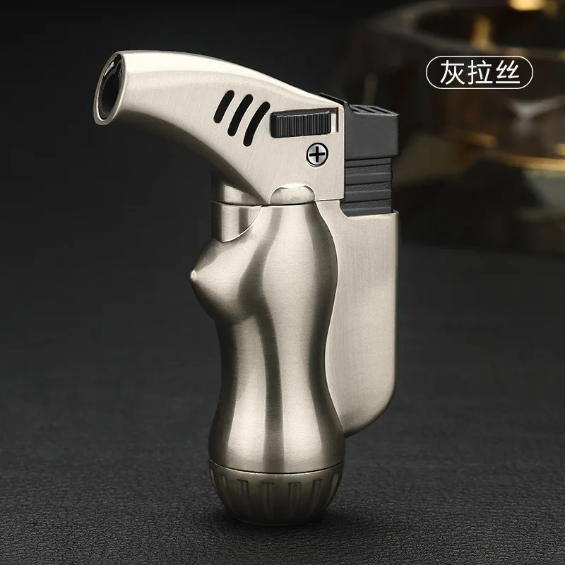 Фонарь ческая турбо зажигалка с распылителем ветрозащитная газовая синяя