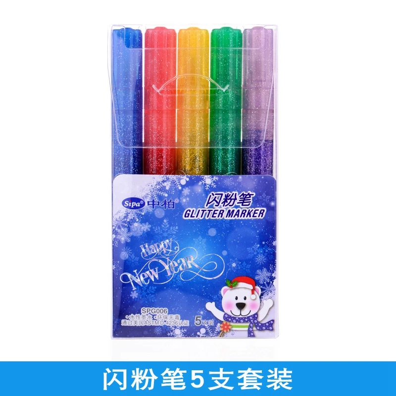 5 шт./компл. блестящие Волшебные маркеры яркий блестящий цвет металлический