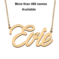 cursive initial letters name necklace for evie birthday party christmas new year graduation wedding valentine day gift