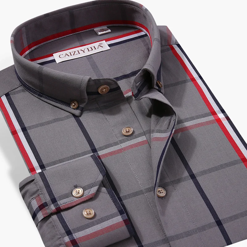 

Men's Standard-fit Button Down Long Sleeve Check Shirt Stylish Casual Comfortable Cotton Gingham Plaid Shirts