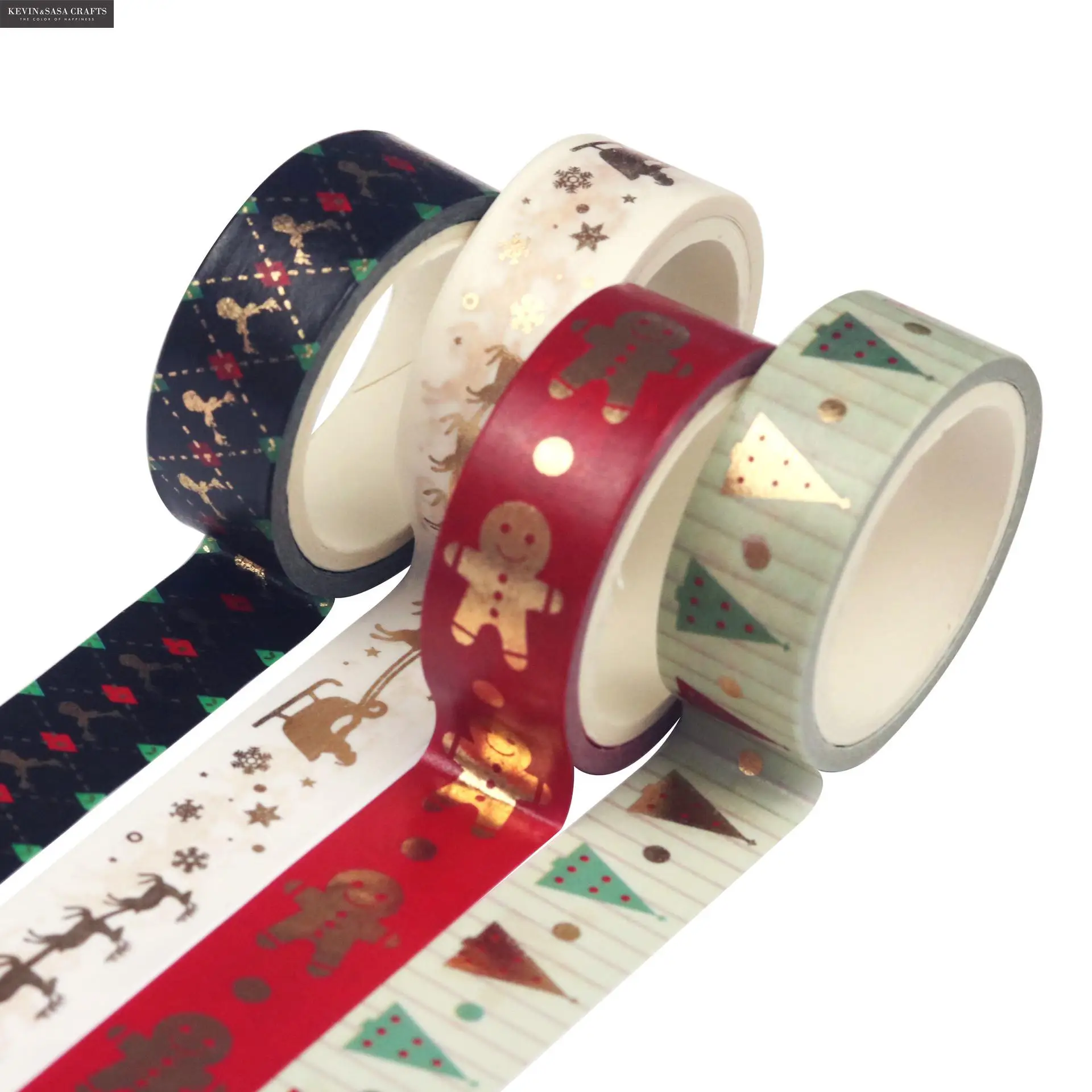 

Merry Christmas Foil Washi Tape Set Quality Stationery Diy Scrapbooking Photo Album School Tools Scrapbook Paper Stickers Gift