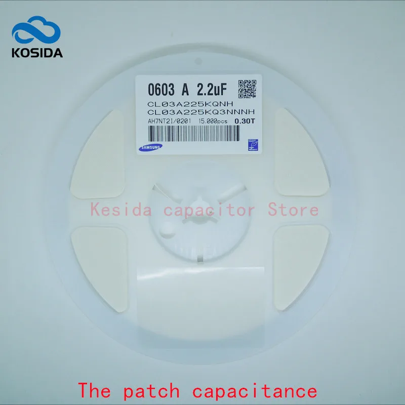 

15000 шт. 0201 225K 2,2 мкФ 10% 6,3 V 10V X5R SMD керамический конденсатор CL03A225KQ3NNNH Новый и оригинальный