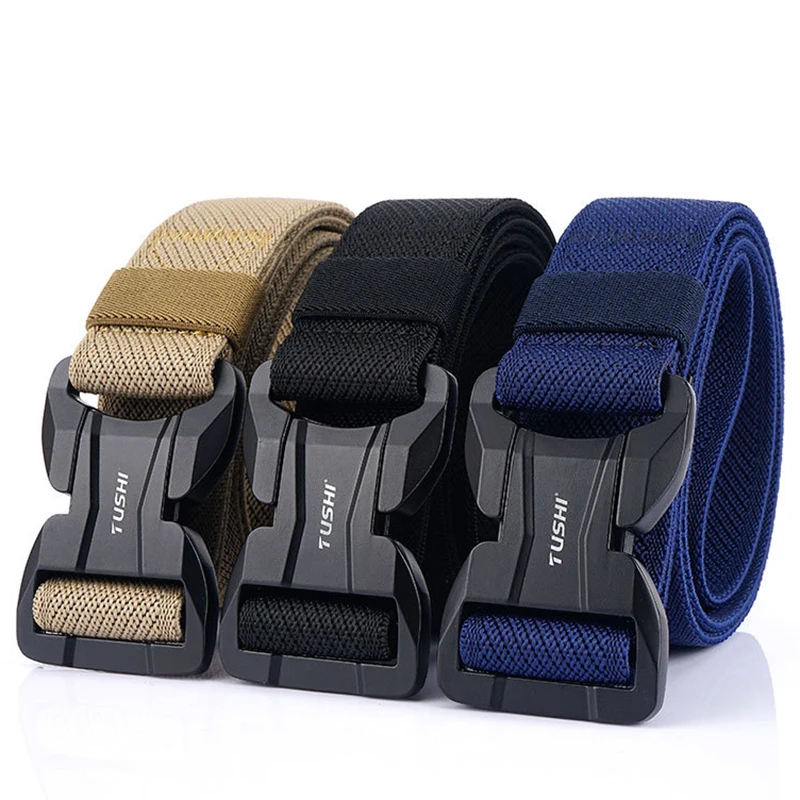 

Ремень мужской Тактический Эластичный, нейлоновый пояс для тренировок в стиле милитари, многофункциональный, для джинсов и одежды