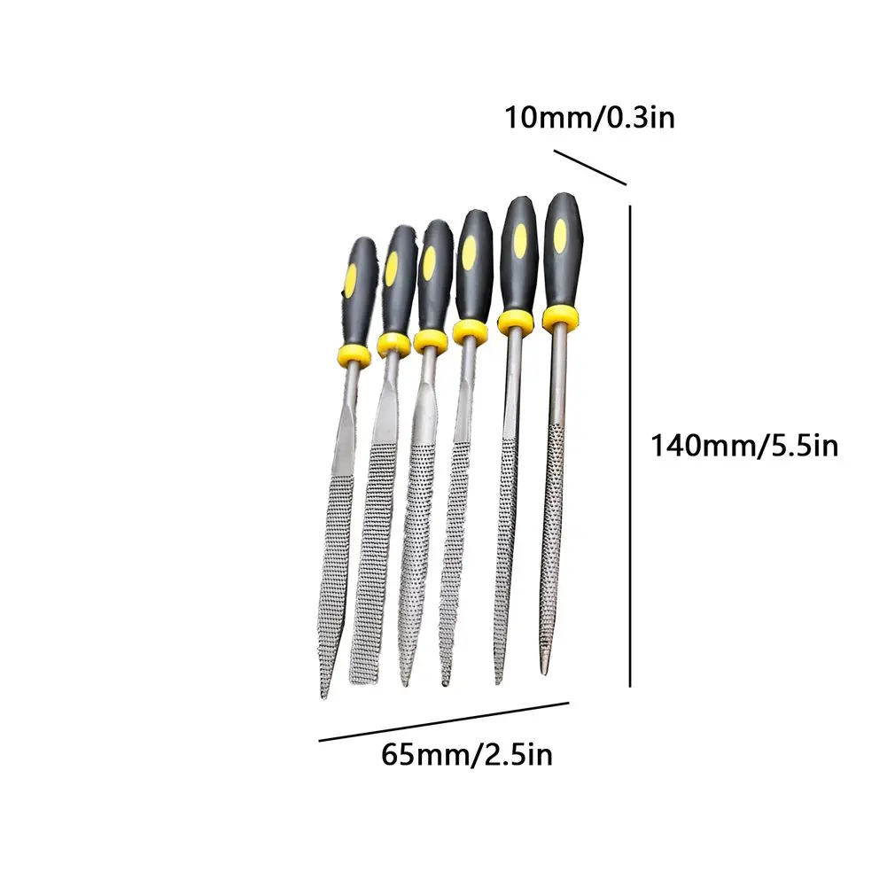

6pcs/set Mini Woodworking Steel File Wood Carving Tool Carpentry Woodworking File Tool Needle File Hand Tool