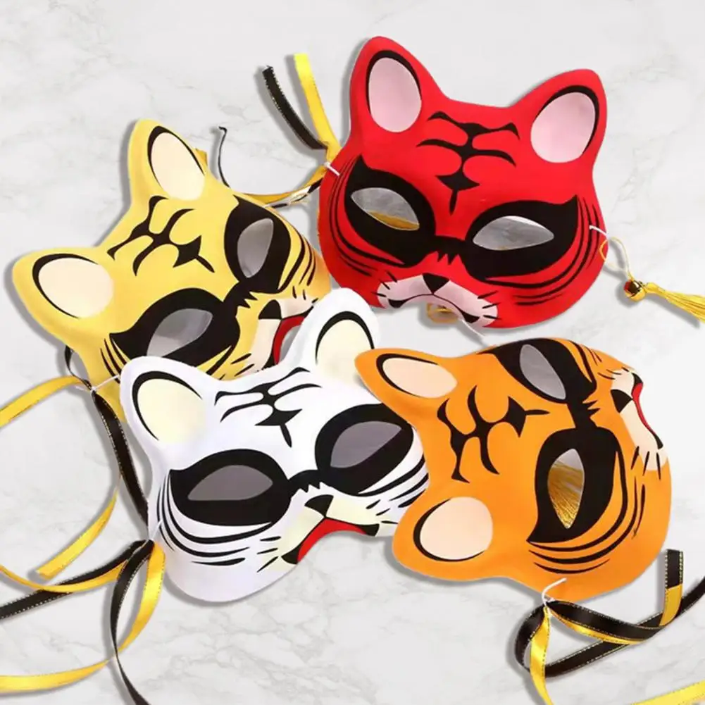 

No Deformation Heavy Duty Japanese Style Tiger Half Face Masque for Halloween