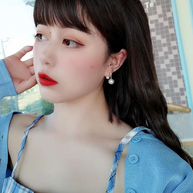 

2021 Trend Gold Pearl Stud Earrings for Women Unusual Cross Women Earrings Jewelry Korean Earings Fashion Jewelry 2021 Pearls