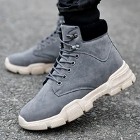 super warm winter men boots ankle boots suede leather men boots high help shoes mens martin boots casual shoes
