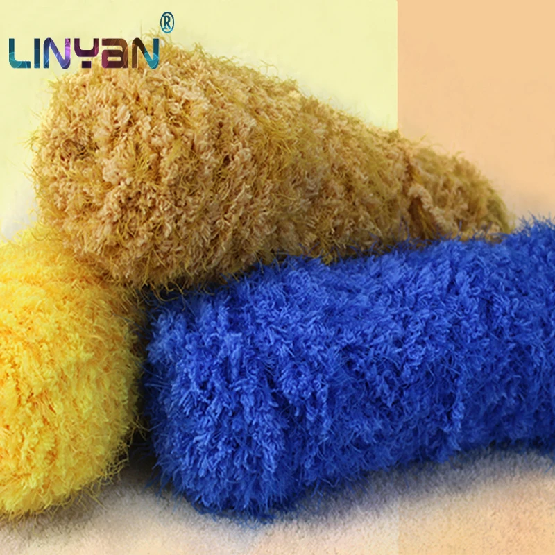 200 г/лот Толстая меховая вязаная шерстяная пряжа для вязания и крючком ручной