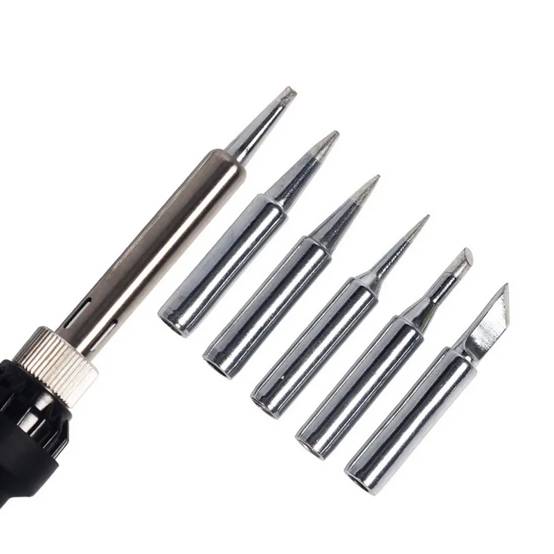 Adjustable Temperature Electric Soldering Iron 220V 60W EU Plug Welding Solder Rework Station Heat Pencil 5pcs Tips Repair Tool |