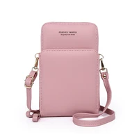 women solid color soft leather shoulder bag multi function zipper messenger female purse korean version single diagonal wallet