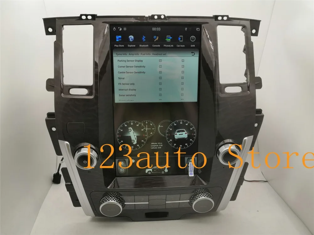 13,6 inch вертикальный Тесла Стиль Android 8,1 авто автомобиль DVD gps плеер naivigation для NISSAN PATROL 2010- Радио Аудио PX6 HDMI