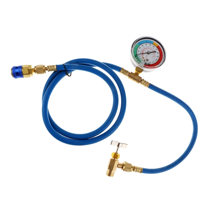 A/C R134A Refrigerant Recharge Hose Low Pressure Gauge Easy Opener Car Air Conditioning Port Can Tap Valve Bottle Adapter | Автомобили и