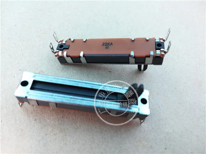 5 шт. 60 мм радио прямое скольжение потенциометр 22KA/один связь с тонкой оправой