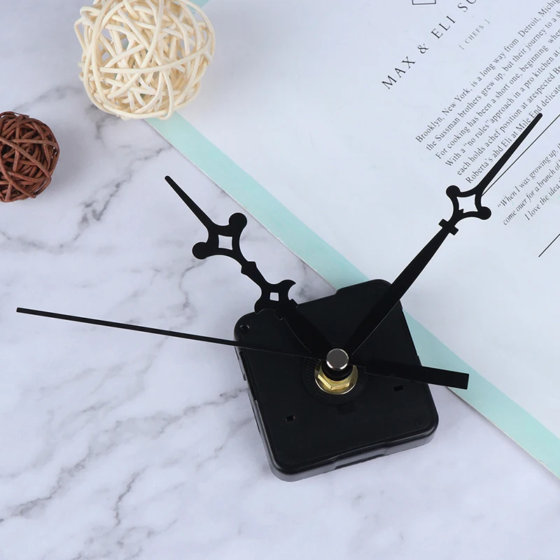 

DIY Silent Quartz Clock Movement Clock With Black Pointer Wall Clock Movement Replacement Parts Dedicated 55MM Shaft Sweep